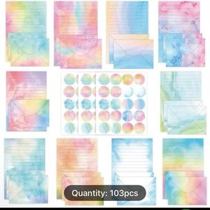 Colorful Stationery Set with Envelopes